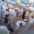 The Science Team relaxes on the Golden Shadow.