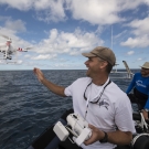 Will Robbins uses a camera drone to find sharks on reeftops with Brett Taylor.
