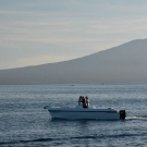 The groundtruthing team mapping near Gizo Island.