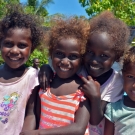Some young girls of Bareho Village pose for a photograph.
