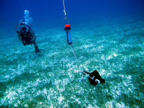 Nick Cautin observing the RDCP to ensure that it has been properly deployed. Nick Cautin observing the RDCP to ensure that it has been properly deployed.