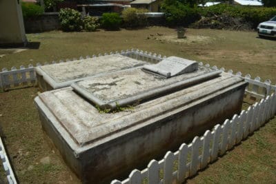 Graves of William Knibb and his wife Mary, which are located in back of the church. Graves of William Knibb and his wife Mary, which are located in back of the church.