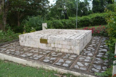 The grave of four unknown slaves that were exhumed from another part of the property and reburied here on Emancipation Day in 1997. The grave of four unknown slaves that were exhumed from another part of the property and reburied here on Emancipation Day in 1997.