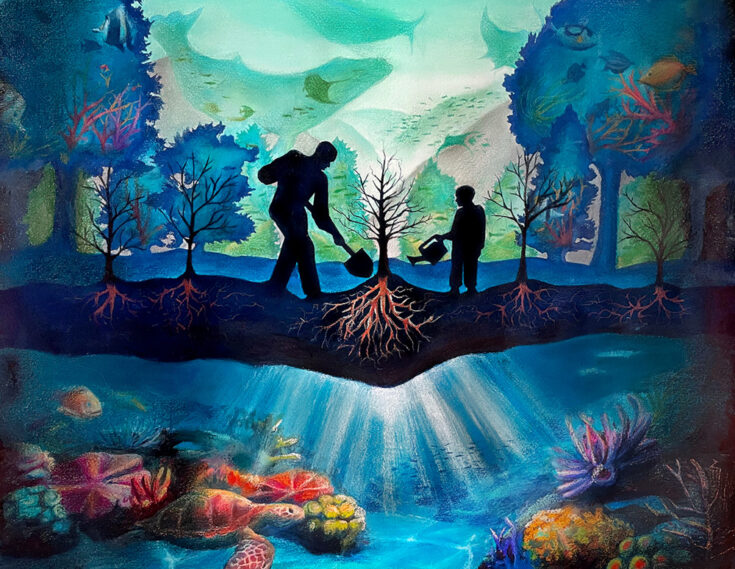 "Rooted in the Ocean" by Yeonjae Lee, Age 16, Republic of Korea